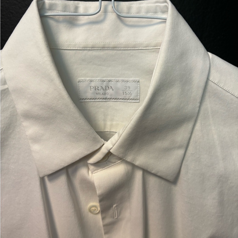 Prada Milano Long sleeve button down/ Size: 33/ 15 1/2 / White